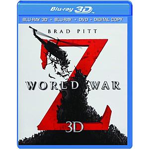 World War Z (Blu-ray 3D + Blu-ray + DVD + Digital) $5.95 & More +$4 Flat Rate S&H & More