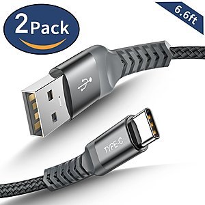 USB Type C Cable, iAlegant (2 PACK 6.6ft) USB to USB C sale for $8.99 - $4.41 w/ promo code 2TP4X3CG = $4.58.
