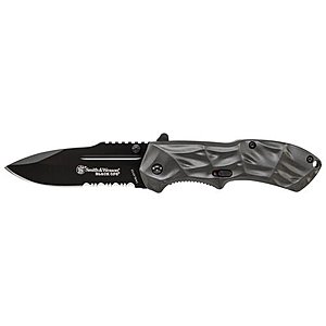 Smith & wesson® swblop3scp black ops m.a.g.i.c.® assisted opening drop point folding knife $15.59