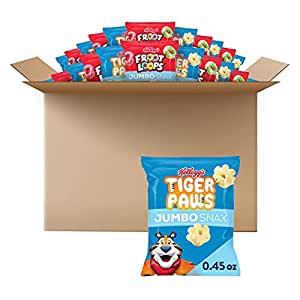 kellogg's Jumbo Snax Snacks, Tiger Paws (12 Pouches) and Froot Loops (24 Pouches) $9.64 Subscribe & Save