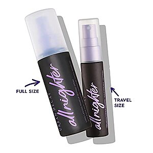 Urban Decay All Nighter Setting Spray - 50% off - full 4oz size plus travel size $24 at Amazon for Prime Members