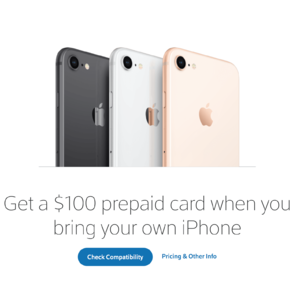 Xfnity mobile BYOD iPhone - $100 prepaid card after 16 -18 weeks
