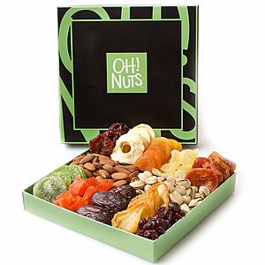 Holiday Nut and Dried Fruit Gift Basket $20.27 & save up to 30% on other baskets.