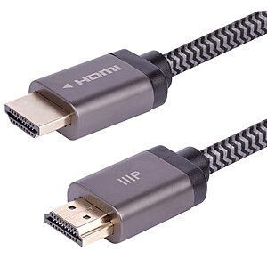 Monoprice 8K Certified Braided Ultra High Speed HDMI 2.1 Cable - 15 Feet - Black | 48Gbps - $12.99 @ Amazon