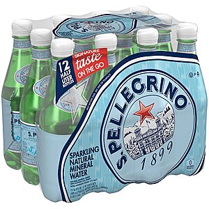 12-Ct 16.9-Oz S.Pellegrino Sparkling Natural Mineral Water $8.20 w/ S&S + Free Shipping w/ Prime or on $25+
