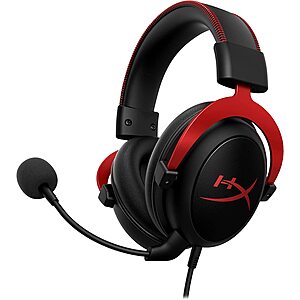HyperX Cloud II 7.1 Surround Sound Wired Gaming Headset (Red) $50.80 + Free Shipping