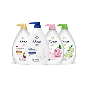 4-Pack Dove Shower Gel Body Wash w/ Pump (Assorted Scents) $25 + Free Shipping w/ Amazon Prime