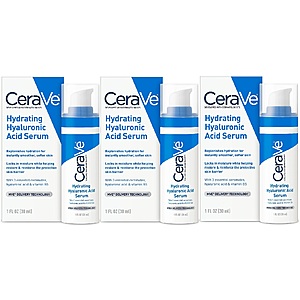 CeraVe: 1-Oz Hydrating Hyaluronic Acid Serum 3 for $29.25 ($9.75 each), SA Cream 3 for $33.55 ($11.18 each) & More w/ S&S + Free Shipping