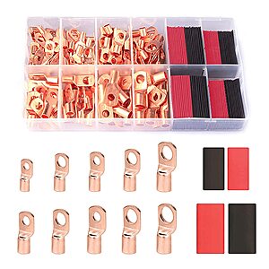 Amazon Prime Members: 120-Piece Sanuke Copper Wire Lugs AWG (2-12) w/ Heat Shrink $4.10 + Free Shipping w/ Prime or on $25+