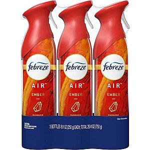 3-Pack 8.8-Oz Febreze Odor-Fighting Air Freshener (Ember) $8.25 & More w/ S&S + Free Shipping w/ Prime or on $25+