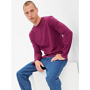Gap Factory Clearance: Extra 65% + 15% Off Discount: Men's Soft Long Sleeve T-Shirt $3.85 & More + Free S/H on $50+