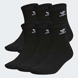 6-Pair adidas Men's & Women's Socks (Crew, Quarter or No-Show) $9 + Free Shipping