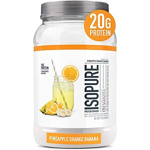 1.98-lb 36-Serving Isopure Whey Isolate Protein Powder: Pineapple Orange Banana or Tropical Punch $33.20 w/ S&S & More + Free Shipping