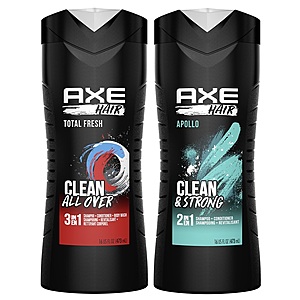 16-Oz AXE Shampoo & Conditioner (various) 2 for $4 + Free Store Pickup ($10 Minimum Order)