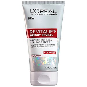 L'Oréal Paris Revitalift: 5-Oz Bright Reveal Cleanser or 5-Oz Radiant Smoothing Wet Facial Cream Cleanser $1.45 & More + Free Store Pickup