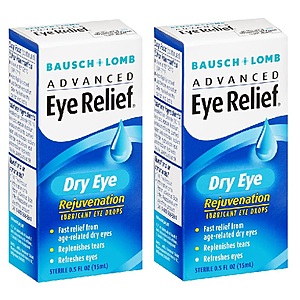 0.5-Oz Bausch + Lomb Advanced Eye Relief Dry Eye Rejuvenation Lubricant Eye Drops 2 for $5.40 ($2.69 each) + Free Store Pickup on Orders $10+ at Walgreens
