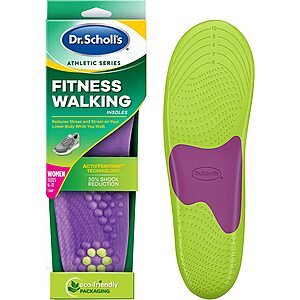 Dr. Scholl's Insoles: Extra 30% Off: Men's Athletic Series Fitness Walking $9.95 w/ Subscribe & Save & More