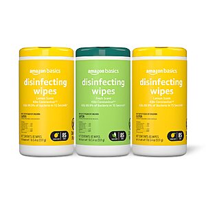 3-Pack 85-Count Disinfecting Wipes (Lemon Scent & Fresh Scent) $5.90 w/ S&S + Free Shipping w/ Prime or on $25+