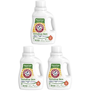 36.5-Oz Arm & Hammer Laundry Detergent (Free & Clear, Sensitive or Clean Burst) 3 for $7.50 & More + Free Store Pickup ($10 Minimum Order) at Walgreens
