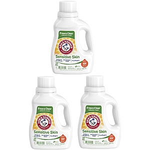 28-Oz Arm & Hammer Laundry Detergent (Free & Clear, Sensitive or Clean Burst) 3 for $6.75 & More + Free Store Pickup $10+
