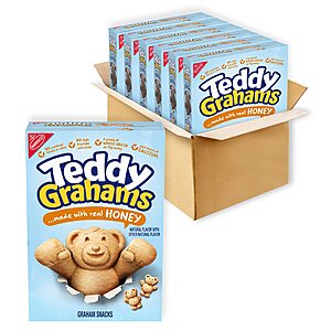 6-Pack 10oz Teddy Grahams Graham Snacks (Honey) $16.70