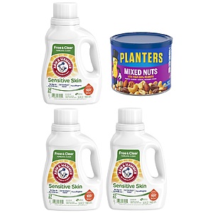 3-Count 28-Oz Arm & Hammer Laundry Detergent + 10.3-Oz Planters Mixed Nuts $10.20 + Free Store Pickup