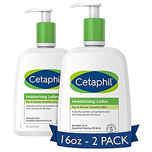 2-Pack 16-Oz Cetaphil Moisturizing Lotion (Dry to Normal, Sensitive Skin) $13.20 ($6.60 each) w/ S&S + Free Shipping w/ Prime or on $35+