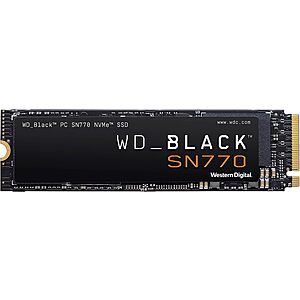 2TB WD Black SN770 Gen4 PCIe NVMe Solid State Drive SSD $85 + Free Shipping