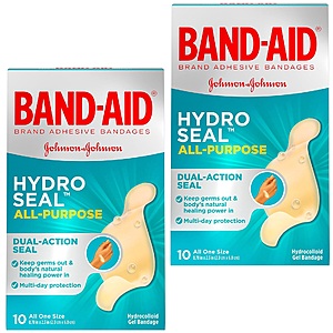 **Back** 10-Count Band-Aid Hydro Seal All-Purpose Adhesive Bandages 2 for $6.90 ($3.44 each) w/ S&S + Free Shipping w/ Prime or on $35+