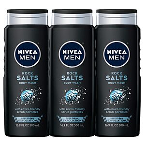3-Pack 16.9-Oz Nivea Men Deep Clean Body Wash (Rock Salts) $10.35 w/ S&S + Free Shipping w/ Prime or on $35+