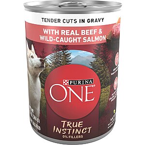 12-Pack 13-Oz Purina ONE True Instinct Tender Cuts Wet Dog Food (Beef & Salmon) $12.50, (Chicken & Duck) $12.95 w/ S&S + Free Shipping w/ Prime or on $35+