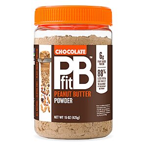 15-Oz PBfit All-Natural Peanut Butter Powder (Chocolate) $5.40 w/ S&S + Free Shipping w/ Prime or on $35+
