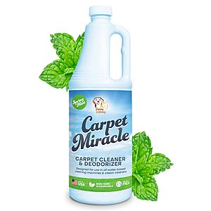 32-Oz Carpet Miracle Shampoo Solution for Machine w/ Deep Stain Remover & Deodorizer (Spring Mint Scent) $10.80 w/ S&S + Free Shipping w/ Prime or on $35+