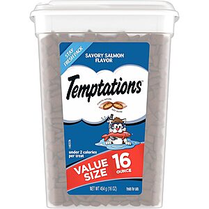 Select Amazon Accounts: 16-Oz Temptations Crunchy & Soft Cat Treats (various) from $4.35 (YMMV) w/ S&S + Free Shipping w/ Prime or on $35+