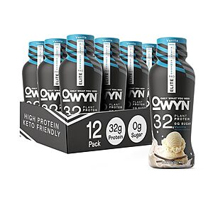 12-Count 12-Oz OWYN Pro Elite 32g Vegan Plant Protein Shake (Vanilla) $20.30 w/ S&S + Free Shipping w/ Prime or on $35+