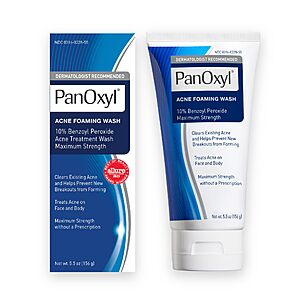 5.5-Oz PanOxyl Maximum Strength Acne Foaming Wash (10% Benzoyl Peroxide) $6.50 w/ Subscribe & Save