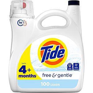 132-Oz Tide Free & Gentle Liquid Laundry Detergent + $14 Amazon Credit $18.95 w/ S&S + Free Shipping w/ Prime or on $35+