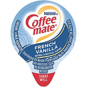 Nestle Coffee Mate Coffee Creamer, French Vanilla, Liquid Creamer Singles, Non Dairy, No Refrigeration, Box of 180 $9.69