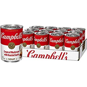 Amazon: Campbell's Condensed Cream of Mushroom with Roasted Garlic Soup, 10.5 Ounce Can (Pack of 12), Free Prime Shipping $12 or $11.40 w/S&S 5+ items
