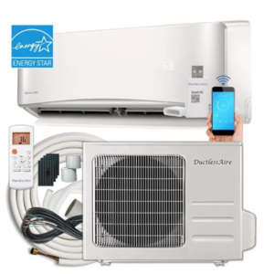 DuctlessAire 21 SEER 12,000 BTU 1 Ton Wi-Fi Ductless Mini Split Air Conditioner and Heat Pump Variable Speed Inverter - 220V/60Hz FS $779