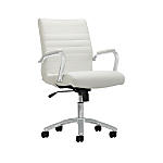 50% Off Realspace® Modern Comfort Series Winsley Mid-Back Bonded Leather Chair, White $80 w/ FS or In-Store Pickup