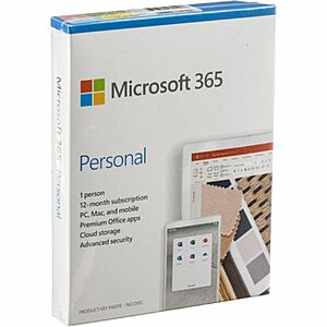 Microsoft 365 Personal - 1 PC or Mac License, 12-Month Subscription, Product Key Code $38