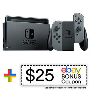Nintendo Switch Refurbished 32GB Console Gray Joy-Con + $25 eBay Bonus (Manufacturer refurbished) $260 + FS (eBay Daily Deal)
