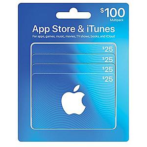 $100 App Store & iTunes Gift Cards Multipack for $79.47 (Sams Club)