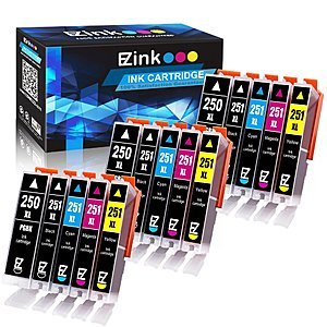 Amazon Lightning deal  E-Z Ink (TM) Compatible Ink Cartridge Replacement for Canon PGI-250XL PGI 250 XL CLI-251XL CLI 251 XL $11.1