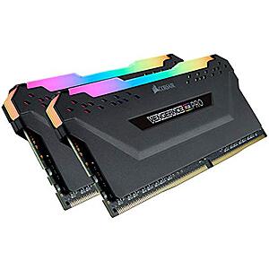Corsair Vengeance RGB Pro 32GB (2x16GB) DDR4 3600 (PC4-28800) C18 AMD Optimized Memory – Black $114.99 + F/S - Amazon