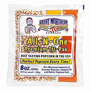 GREAT NORTHERN POPCORN COMPANY - 8 oz Popcorn Packs (Pack of 24) - $33.22 /w S&S + F/S - Amazon