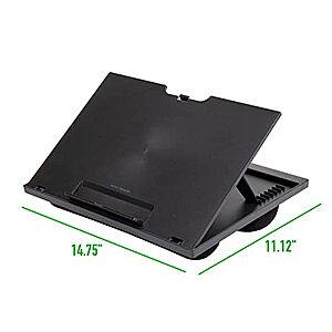 Mind Reader LTADJUST-BLK Adjustable Portable 8 Position Lap Top Desk with Built in Cushions, Black - $10.20 - Amazon