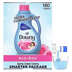 Downy Eco-box Ultra Concentrated Laundry Fabric Softener Liquid, April Fresh, 180 Loads, 105 Fl Oz - $8.05 /w S&S - Amazon