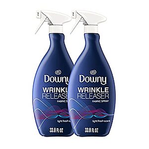 Downy Wrinkle Releaser Fabric Spray, Light Fresh Scent, 67.6 Total Oz (Pack of 2) - $10.38 /w S&S - Amazon